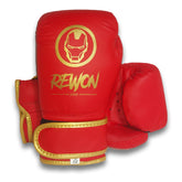 Rewon Kinder-Boxhandschuhe in Rot für Boxen, mit stoßdämpfendem Schaumstoff, ideal für Boxtraining und Fitness, strapazierfähig und sicher.